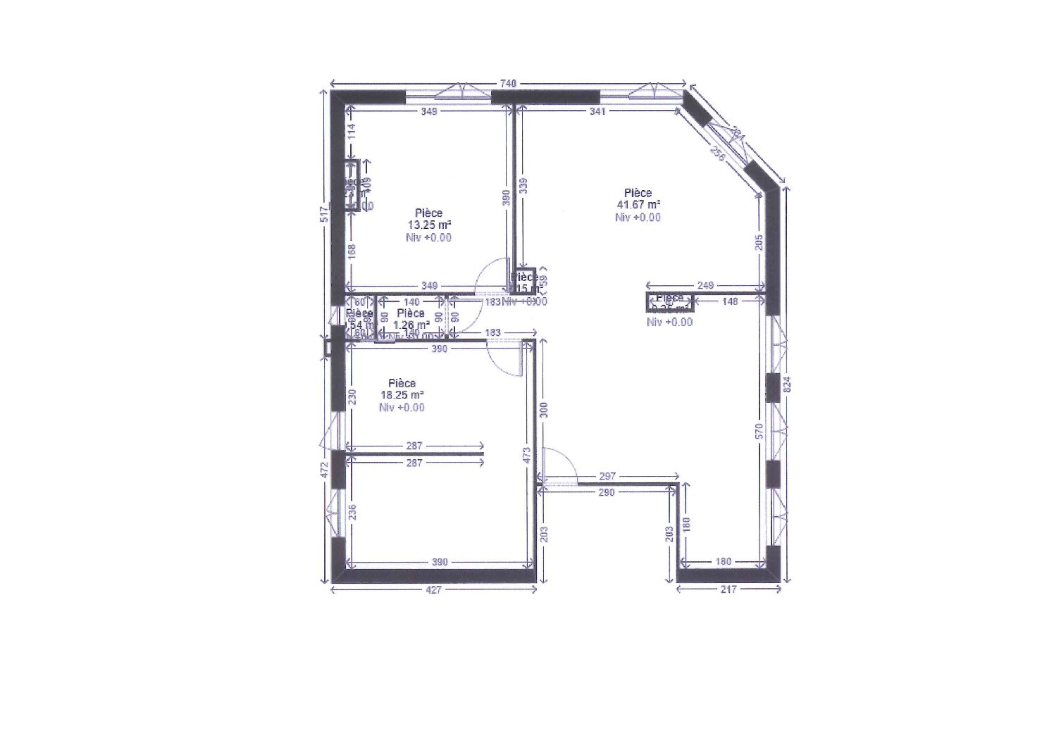plan appartement 65m²