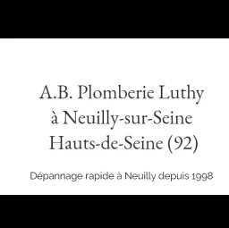 Logo A.B PLOMBERIE LUTHY Neuilly Sur Seine