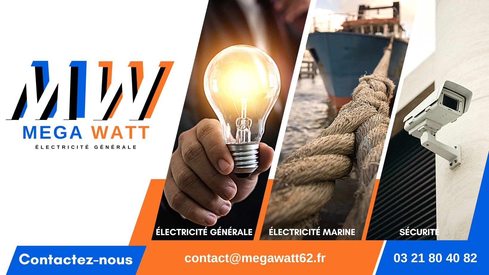 logo electricien MEGAWATT Outreau
