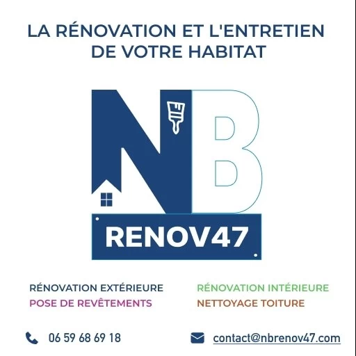 logo couvreur NB RENOV47  Villeneuve Sur Lot