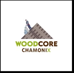 logo menuisier WOODCORE CHAMONIX Houches